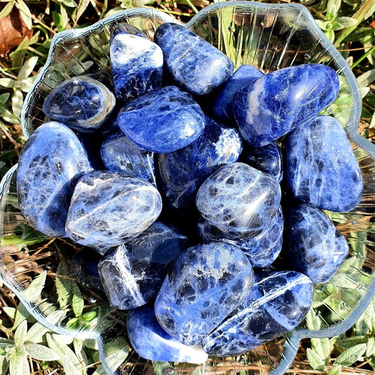 Sodalitt blå trommelstein
